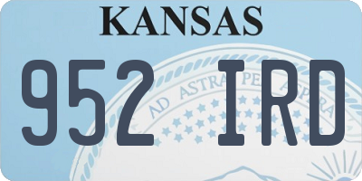 KS license plate 952IRD