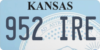 KS license plate 952IRE