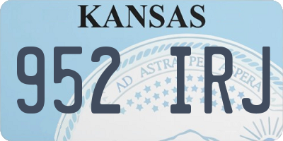 KS license plate 952IRJ