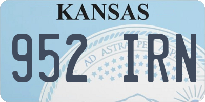 KS license plate 952IRN
