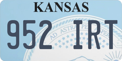 KS license plate 952IRT