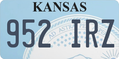 KS license plate 952IRZ