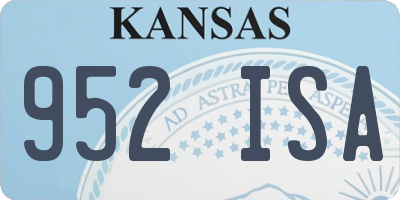 KS license plate 952ISA
