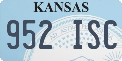 KS license plate 952ISC