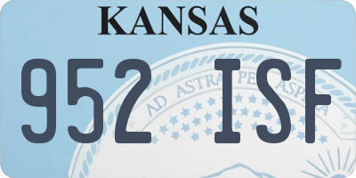 KS license plate 952ISF