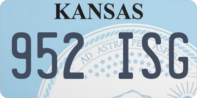 KS license plate 952ISG