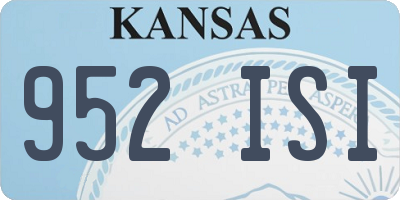 KS license plate 952ISI