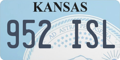 KS license plate 952ISL