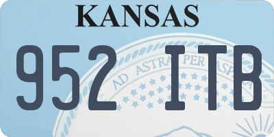 KS license plate 952ITB