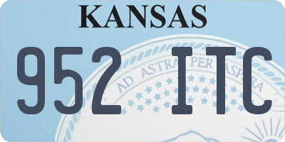 KS license plate 952ITC