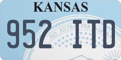 KS license plate 952ITD