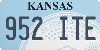 KS license plate 952ITE