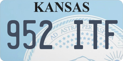 KS license plate 952ITF