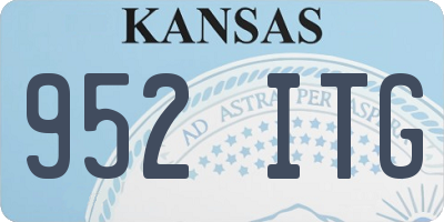 KS license plate 952ITG