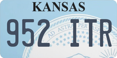 KS license plate 952ITR