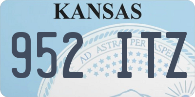 KS license plate 952ITZ