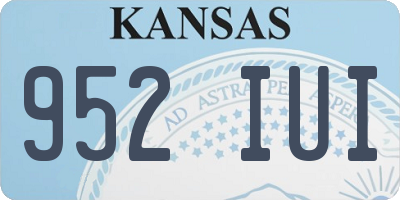KS license plate 952IUI