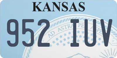 KS license plate 952IUV