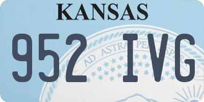 KS license plate 952IVG