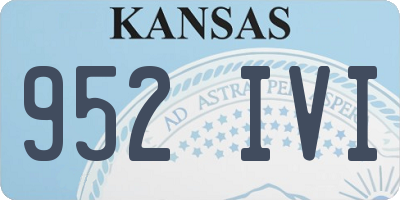 KS license plate 952IVI