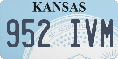 KS license plate 952IVM