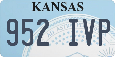 KS license plate 952IVP