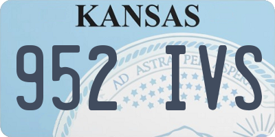 KS license plate 952IVS