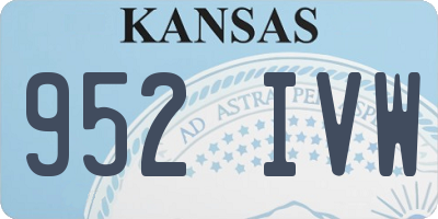 KS license plate 952IVW