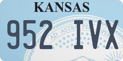 KS license plate 952IVX