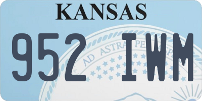 KS license plate 952IWM