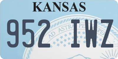 KS license plate 952IWZ