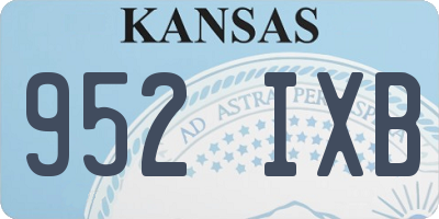 KS license plate 952IXB