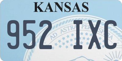 KS license plate 952IXC