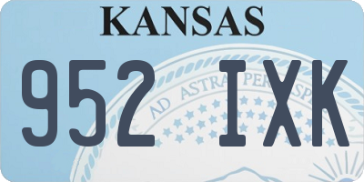 KS license plate 952IXK