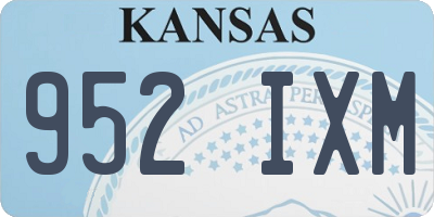 KS license plate 952IXM