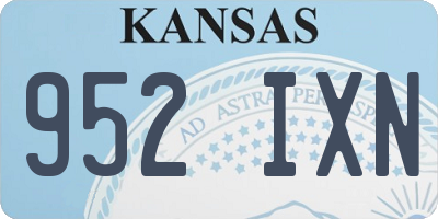 KS license plate 952IXN