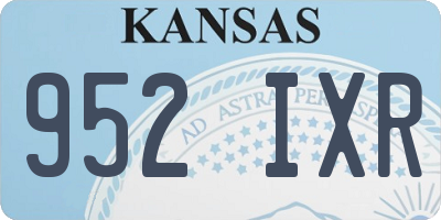 KS license plate 952IXR