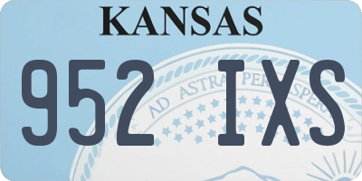 KS license plate 952IXS