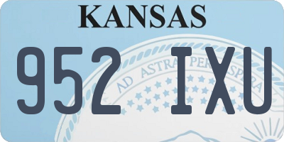 KS license plate 952IXU
