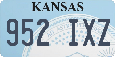 KS license plate 952IXZ