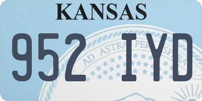 KS license plate 952IYD