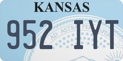 KS license plate 952IYT
