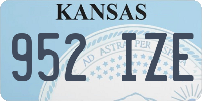 KS license plate 952IZE