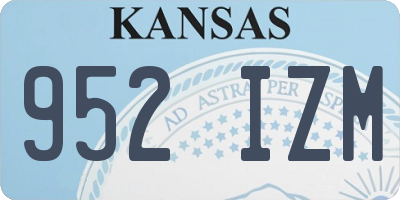 KS license plate 952IZM