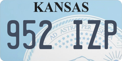 KS license plate 952IZP