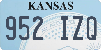 KS license plate 952IZQ