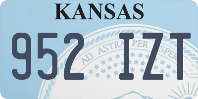 KS license plate 952IZT