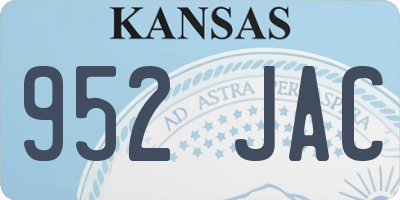 KS license plate 952JAC