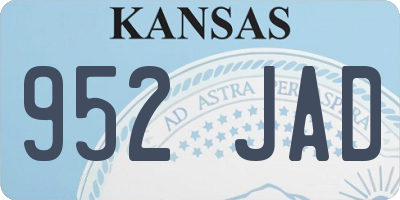 KS license plate 952JAD