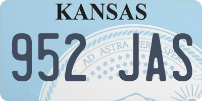 KS license plate 952JAS